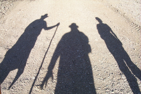 Photograph of silhouettes in Aravaipa Valley